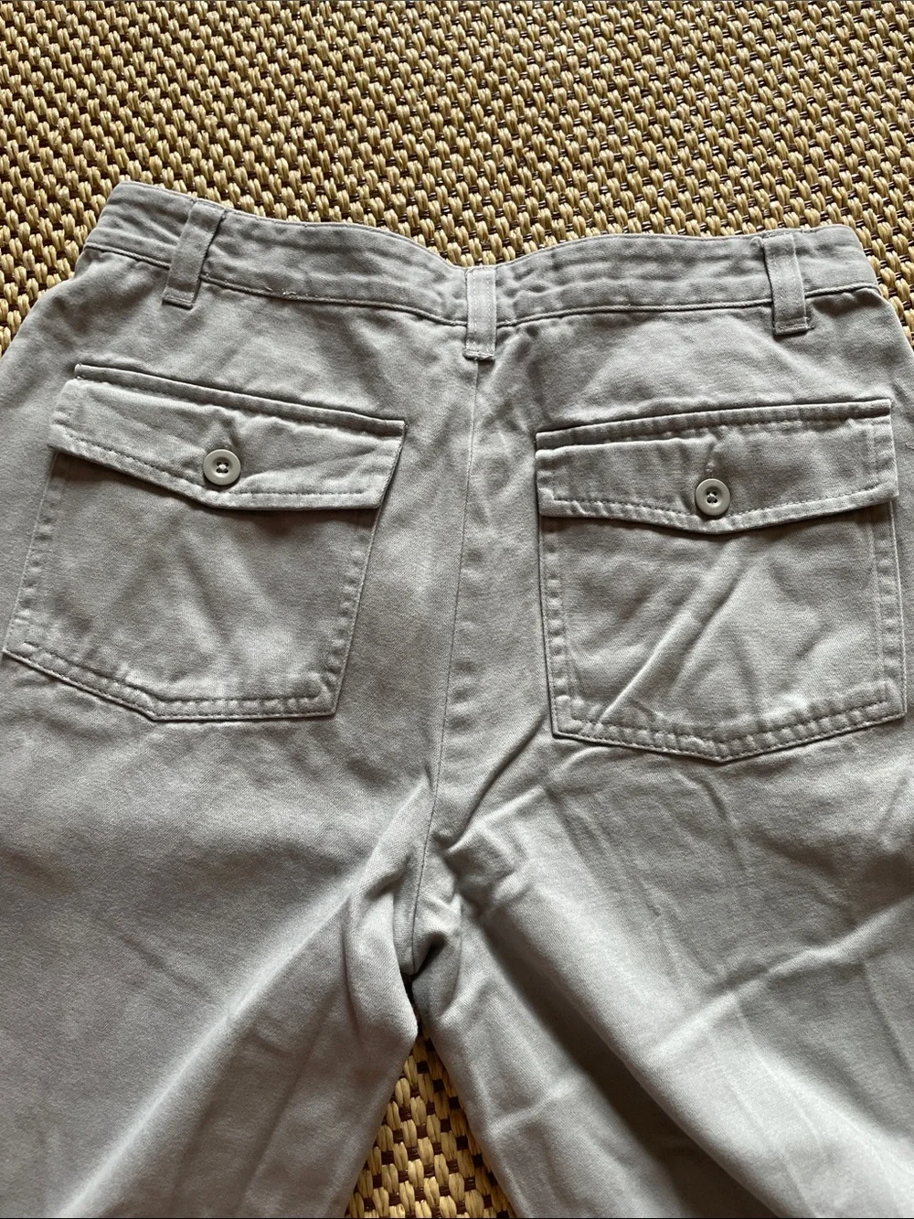 Casual Straight-Leg Pants Light Gray 100% Cotton Youth Boys 14